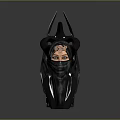 Fantasy Character With Creature Inspired Horned Headpiece Masked Face And Vibrant Eyes 3D Render