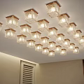 Light Luxury Combination Ceiling Lamp Headlight Crystal Lamp 3d model