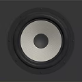 High Quality Audio Speaker With Black Frame White Diaphragm And Red Base Components 3d model