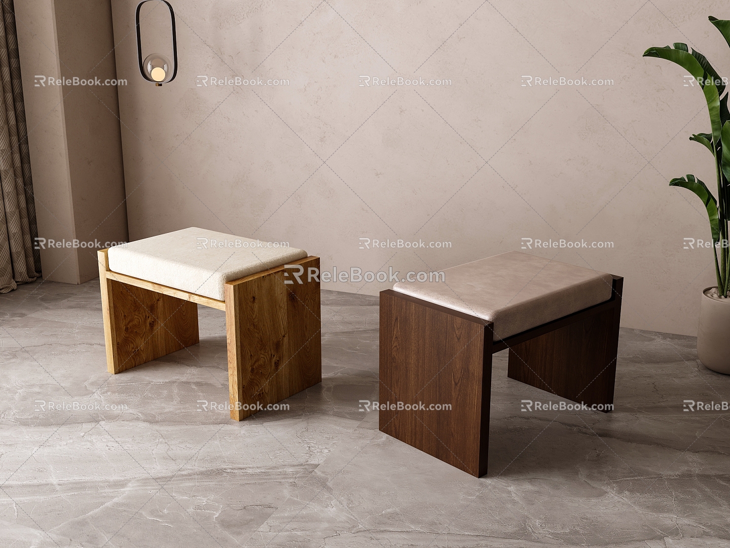 Nordic Stool 3d model