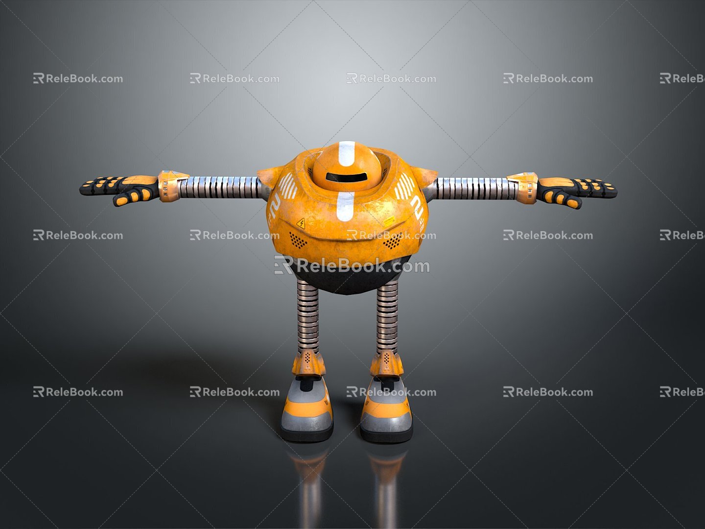 Robot Robot Assistant Small Robot Robot Butler Robot Butler Figure Game Figure 3d model