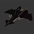 Futuristic Black Concept Aircraft With Sleek Design And Aerodynamic Structure