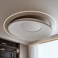 Modern Home Ceiling Design With Circular Structure And Luminous Edges 3d model