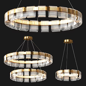 Modern Light Luxury Chandelier 3d model