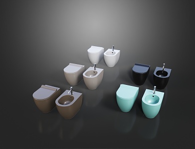 Basin Toilet 3d model