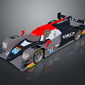 CREO Prototype Racing Car With Red Black Gray Body 00 Number And Aerodynamic Rear Wing