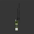 Military Green Weapon Communication Device With Long Antenna And Control Panel Features