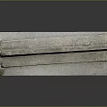 Weathered Concrete Barrier With Red Stripes For Road Safety Traffic Control Use
