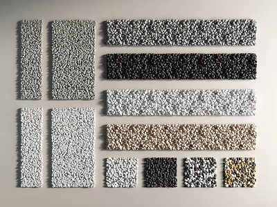 Pebbles Stone Paving Gravel Pebbles Paving Stone Pebbles Tingbu 3d model