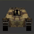 Detailed Military Tank Model With Camouflage Pattern Gun Barrel And Tracks