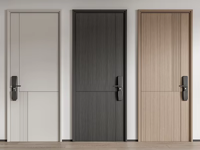 Modern Security Doors In Different Colors And Styles 3d model