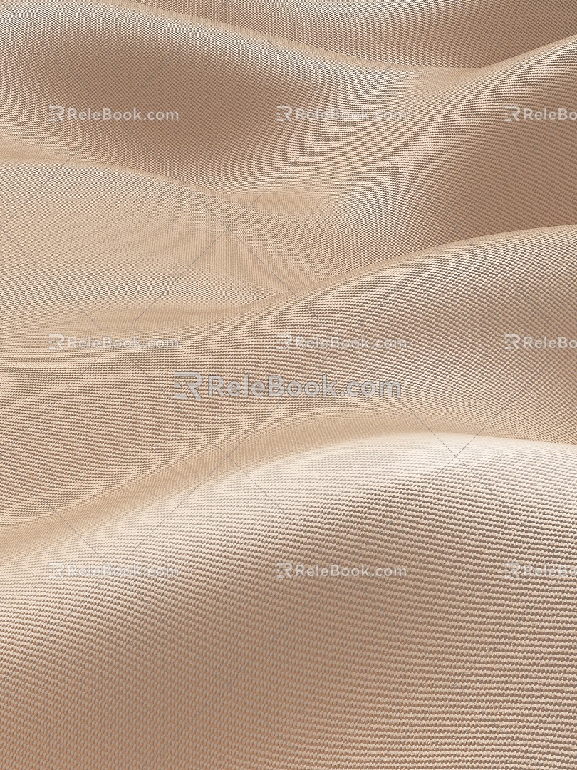 Fabric Cloth Pleated Fabric Coarse Linen Lining 3d model