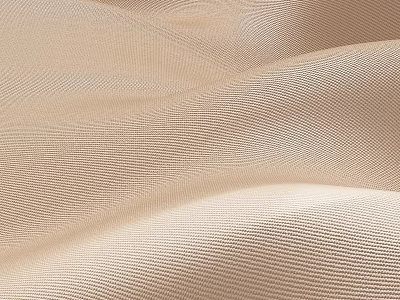 High Quality Beige Fabric With Soft Woven Texture And Natural Wrinkled Waves 3d model