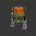 Robot Assistant Small Robot Butler Robot Butler Figure Game Figure 3d model