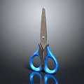 Durable Hardware Tool Scissors With Blue Handles And Metal Blades 3d model
