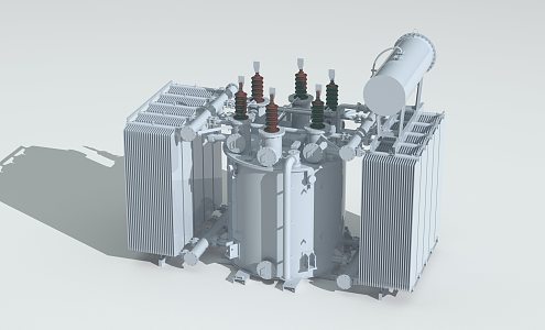 Industrial equipment transformer 3d model