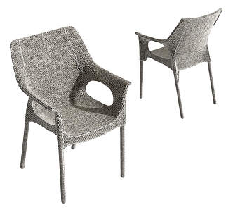 Modern Poliform Dining Chair 3d model