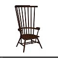 Sturdy Solid Wood Bar Stool With Slat Backrest And Armrest Design