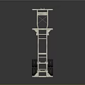Heavy Duty Industrial Hardware Tool Metal Trailer Chassis With Steel Frame And Load Bearing Wheels