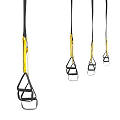 Fitness Suspension Training Equipment With Metal Truss Frame Multiple Yellow Black Straps And Handles