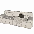 modern double sofa 3d model