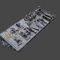 Vintage Industrial Metal Tools And Old Mechanical Parts Display On Wooden Platform