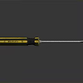 Yellow And Black Handle Screwdriver With Metal Shaft And Ergonomic Grip 3d model