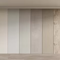 Modern Minimalist Wooden Wall Panel With Multiple Neutral Tones And Spliced Design 3d model