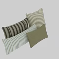 Cozy Decorative Throw Pillows With Striped Design And Green Beige Brown Tones