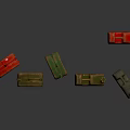 Vintage Fuel Cans In Red Green Brown And Olive Colors For