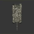 Camouflage Painted Military Tank With Modern Turret And Main Gun Barrel
