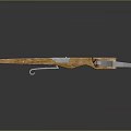 Crossbow With Wooden Body Metal Bow Arms And Mechanical Trigger System