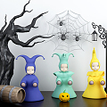 Modern ornaments Halloween ornaments 3d model