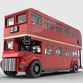 LEGO toy blocks double-decker bus transport 3d model