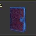 Red Leather Notebook With Embossed Pattern And Decorative Clasp For Daily Use 3d model