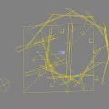 Automatic Retractable Security Gate With Yellow X Pattern And Control Panel