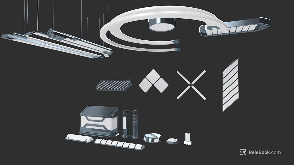 Modern Contemporary Decorative Lighting With Various Stylish Designs And Geometric Shapes For Home Decor 3d model 