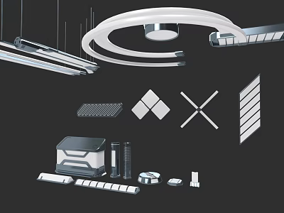 Modern Contemporary Decorative Lighting With Various Stylish Designs And Geometric Shapes For Home Decor 3d model