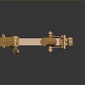 Golden Metal Bracket Holder With Shiny Surface And Polished Bolts For Daily Life Use