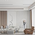 modern living room 3d model