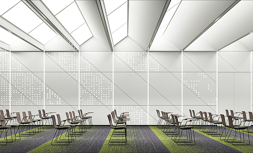 Modern conference room report hall 3d model