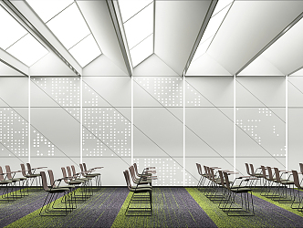 Modern conference room report hall 3d model