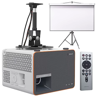 Modern Projector Curtain Combination 3d model