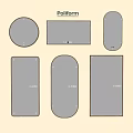 Poliform Modern Mirror Collection Featuring Various Shapes And Wooden Frames