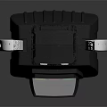 Handheld Black Weapon Device With Digital Screen And Control Buttons
