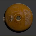 Artisanal Ceramic Sculpture Carving With Orange Top Pink Base And Cracked Details