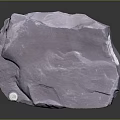 Purple Raw Stone With Natural Texture And Irregular Shape On Smooth Black Reflective Surface 3d model