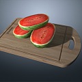 Watermelon Cut Watermelon Fruit Chopping Board Chopping Board 3d model