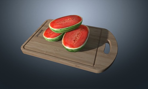 Watermelon Cut Watermelon Fruit Chopping Board Chopping Board 3d model