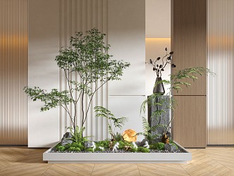 Modern Indoor Landscape Landscaping Landscape Setches Indoor Landscape Indoor Landscape Bryophytes Plant Heap 3d model